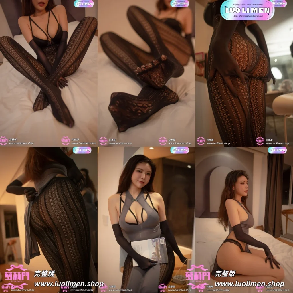 秋和柯基 - NO.25 灰旗袍加条纹袜 [62P-639MB]-萝莉萌妹